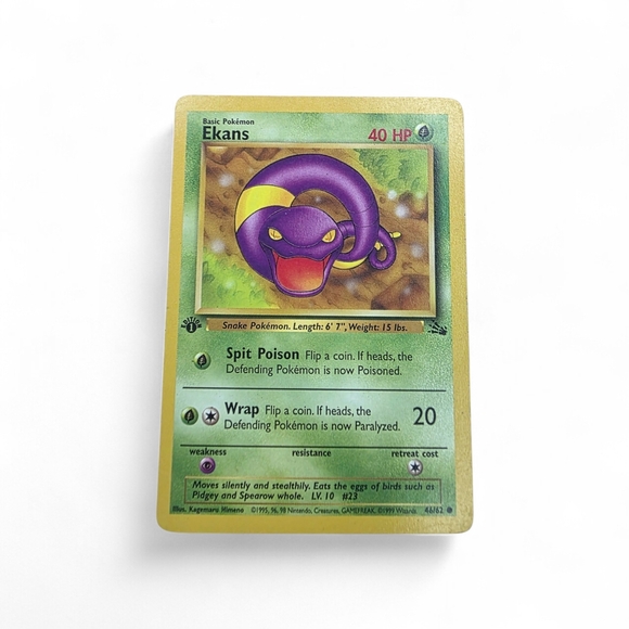 Pokemon Other - 1st Edition Vintage Ekans Pokemon Trading Card